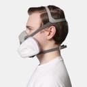 Gas mask half face respirator with anti-fog goggles & dust protection