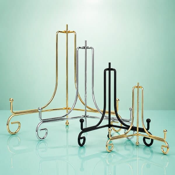 Metal Display Stand for multi purpose Desk Clock, Photo Frame, Plate Holder